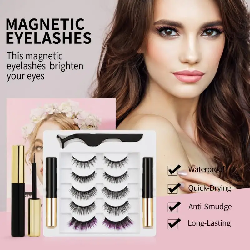 MAANGE 5 Pairs 3D Magnetic Eyeliner Liquid False Eyelashes Set Waterproof Eye Lashes Sweatproof Cosmetics Female Makeup TSLM2
MAANGE 5 Pairs 3D Magnetic Eyeliner Liquid False Eyelashes Set Waterproof Eye Lashes Sweatproof Cosmetics Female Makeup TSLM2