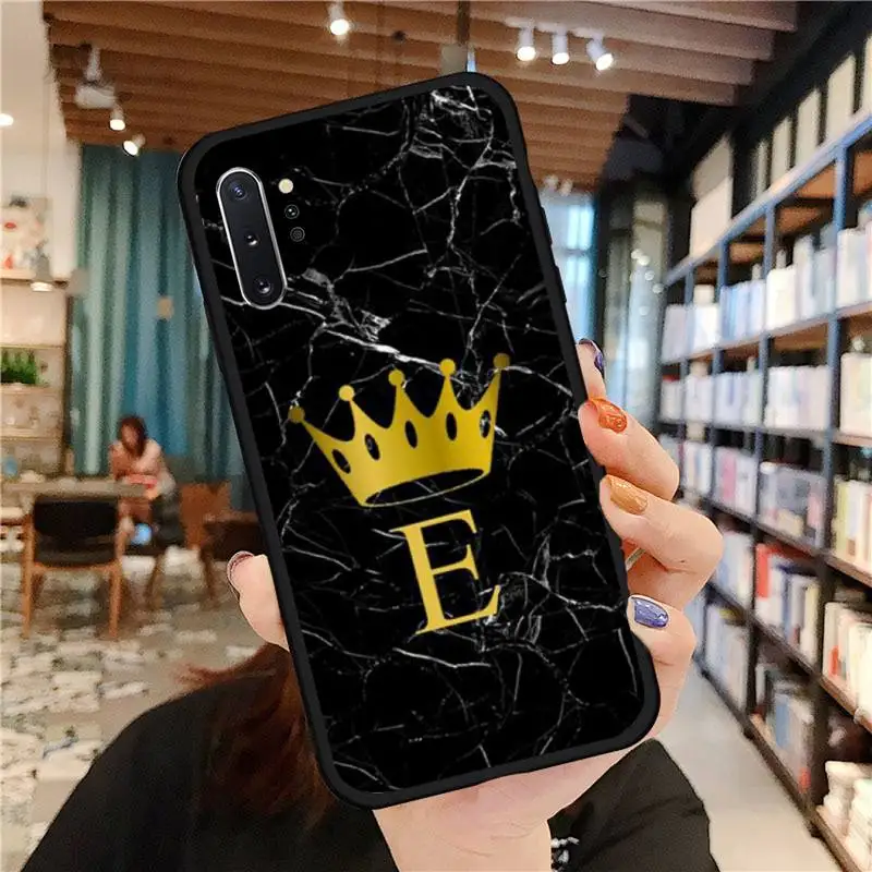 Custom name Letter Black Marble Gold crown Phone Case For Samsung A50 A51 A71 A20E A20S S10 S20 S21 S30 Plus ultra 5G M11 funda
Custom name Letter Black Marble Gold crown Phone Case For Samsung A50 A51 A71 A20E A20S S10 S20 S21 S30 Plus ultra 5G M11 funda