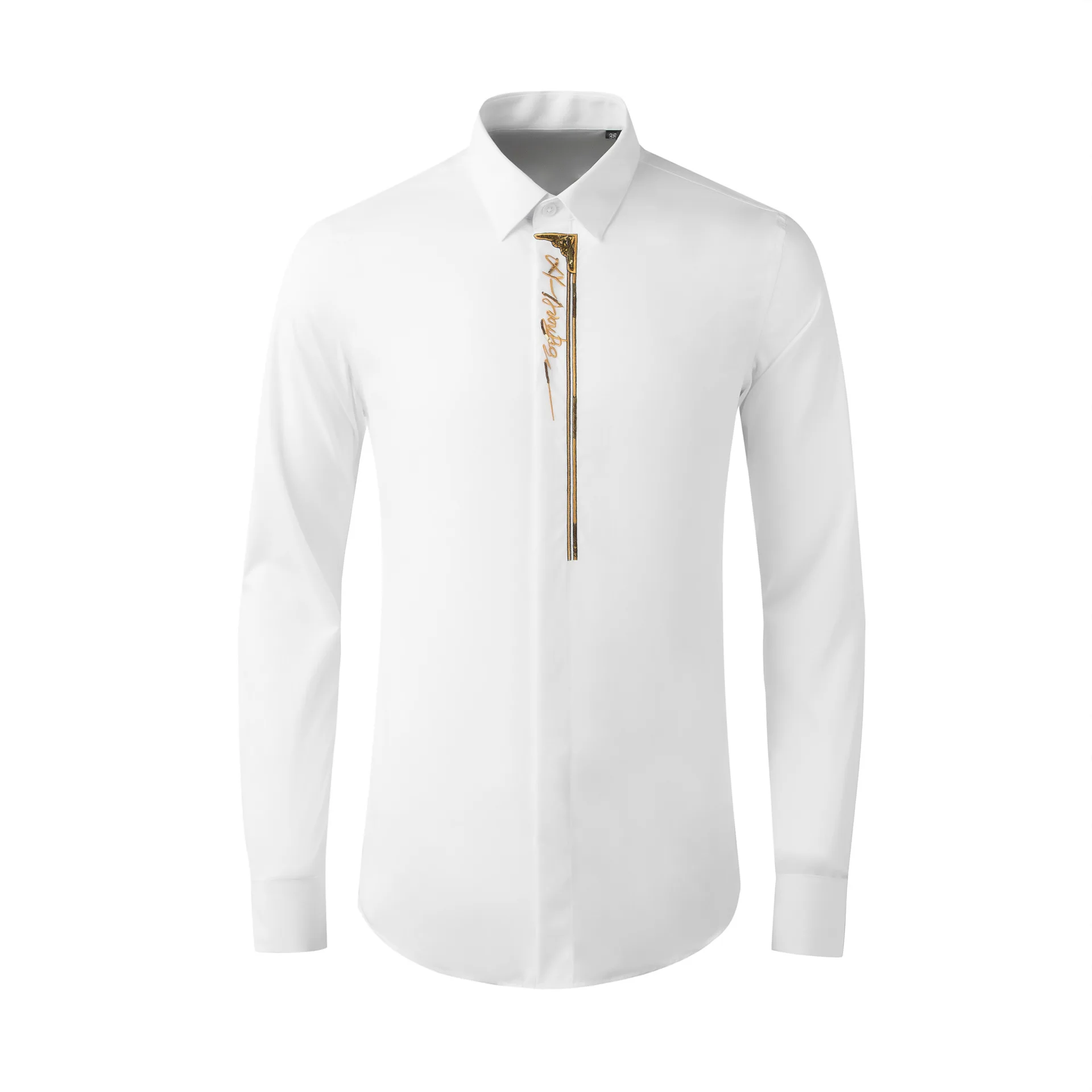 autumn and winter long-sleeved pure hand-added letter line men's shirt slim-fit exquisite cotton men's clothing button shirt
autumn and winter long-sleeved pure hand-added letter line men's shirt slim-fit exquisite cotton men's clothing button shirt