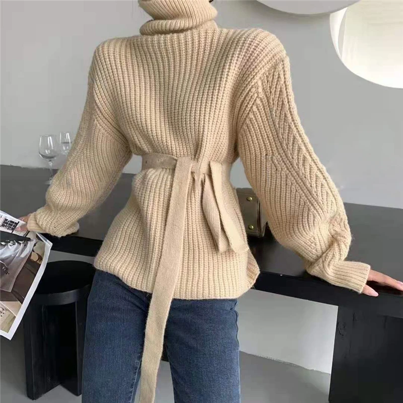 HziriP New Autumn Winter OL Minimalist Outwear Turtleneck Pullover Tops Warm Sweater Women Elegant Retro Loose Knitted Sweaters
HziriP New Autumn Winter OL Minimalist Outwear Turtleneck Pullover Tops Warm Sweater Women Elegant Retro Loose Knitted Sweaters