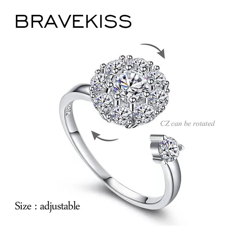 BRAVEKISS роскошные кольца с кубическим цирконием, открытые Свадебные Кольца для женщин, подарочные вращающиеся модные ювелирные изделия, креа...
BRAVEKISS роскошные кольца с кубическим цирконием, открытые Свадебные Кольца для женщин, подарочные вращающиеся модные ювелирные изделия, креа...