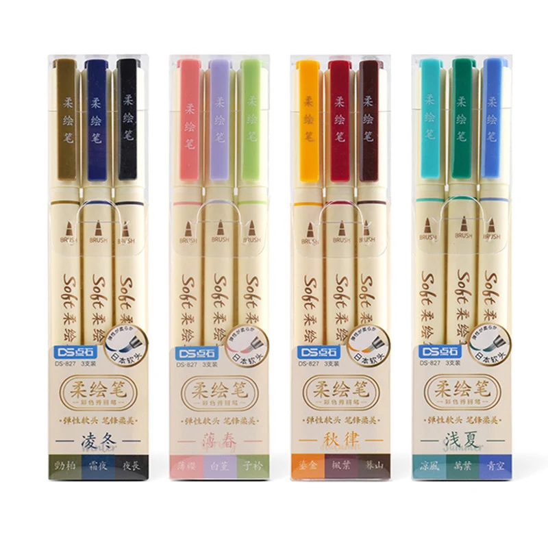 3pcs New Retro Color Lettering Art Marker Drawing Pens Set Soft Brush Tip Original Design Calligraphy Painting School
3pcs New Retro Color Lettering Art Marker Drawing Pens Set Soft Brush Tip Original Design Calligraphy Painting School