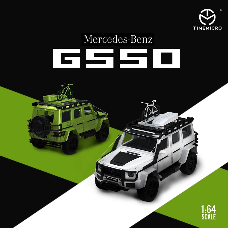 Time Micro 1:64 G550 Green / White with Roofbox & figure of Bike Diecast Model Car 
Time Micro 1:64 G550 Green / White with Roofbox & figure of Bike Diecast Model Car
