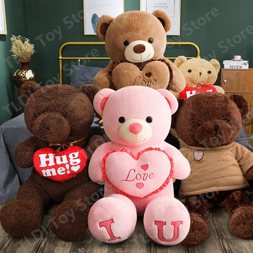 

100CM Big Giant Cute Teddy Bear Plush Stuffed Toys Girlfriend Kawaii Lovely Huge Soft Bear Dolls Bear Kids Toy Birthday Gift