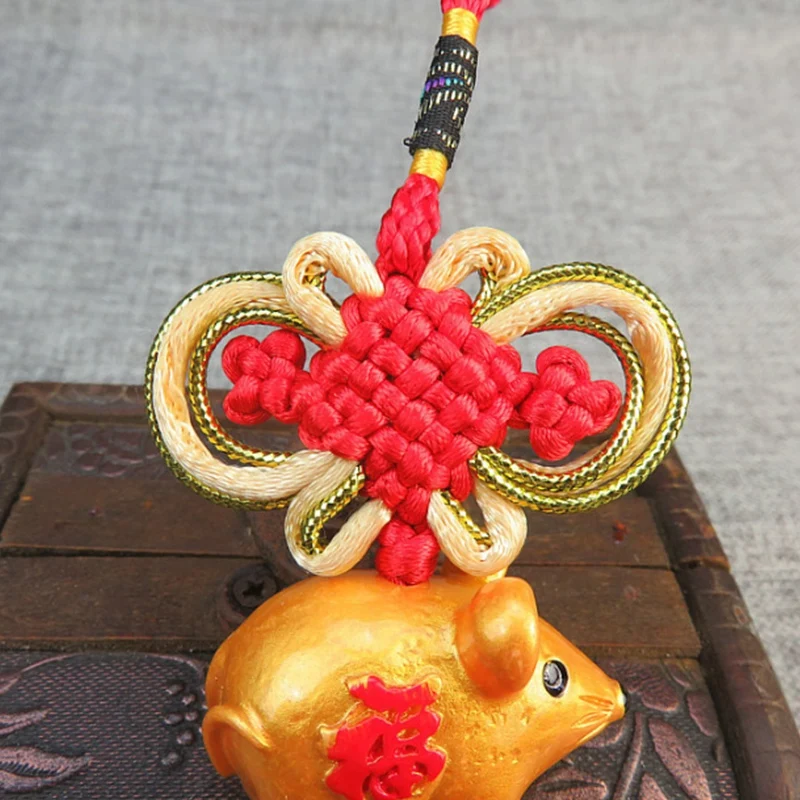 Five Copper Coins and One Mouse Ornament Hung and Decorated The Golden Lucky Coin of The Year of The Rat. Chinese Knot Pendant C
Five Copper Coins and One Mouse Ornament Hung and Decorated The Golden Lucky Coin of The Year of The Rat. Chinese Knot Pendant C