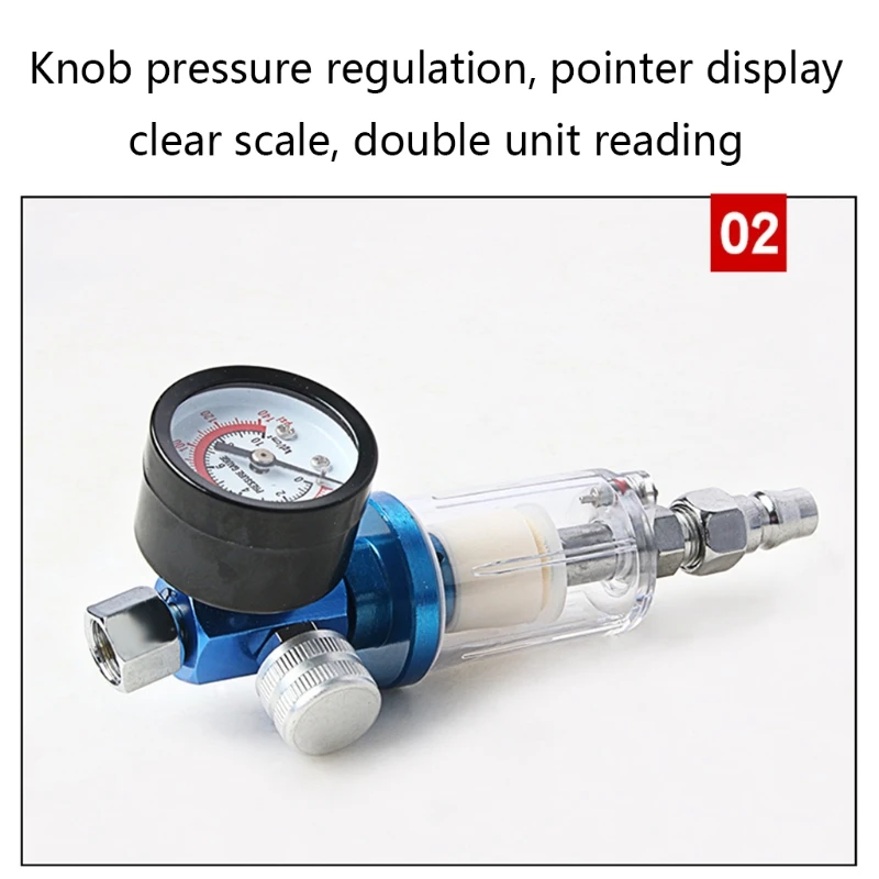 Water Oil Separator Filter Inlet and Outlet Air Compressor Fitting with Pressure Regulator for Spray Gun Fitting C7AC
Water Oil Separator Filter Inlet and Outlet Air Compressor Fitting with Pressure Regulator for Spray Gun Fitting C7AC