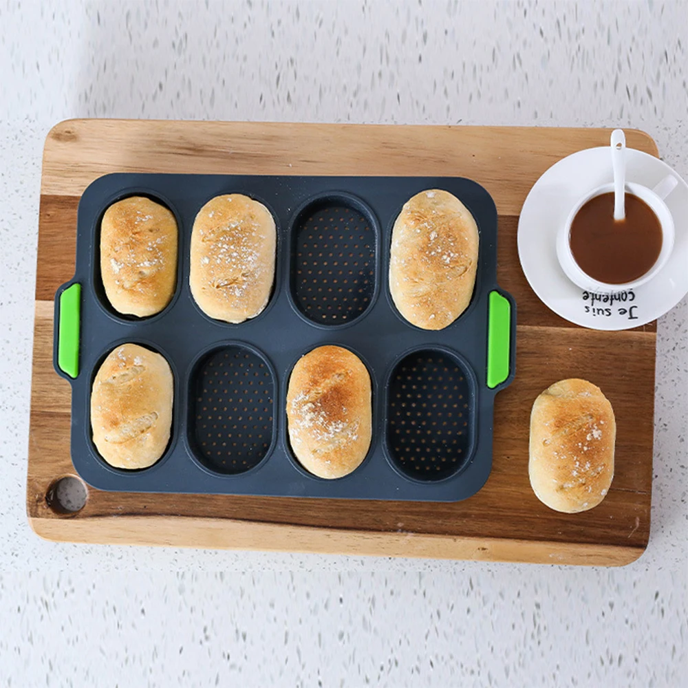 8-Hole Silicone Bread Mold Silicone Bakeware French Bread Mold 3D Cake Decoration Mold Biscuit Mold Cake Bakeware Bakeware
8-Hole Silicone Bread Mold Silicone Bakeware French Bread Mold 3D Cake Decoration Mold Biscuit Mold Cake Bakeware Bakeware
