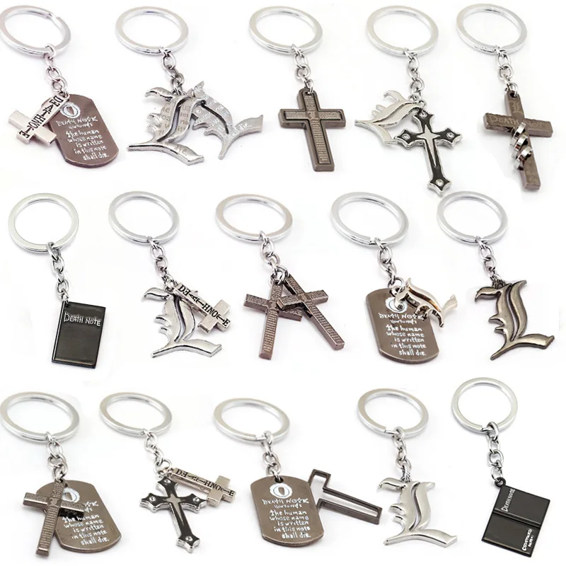 Anime Death Note Keychain Black Note Book Pendant Keyrings Double L Chaveiro Jewelry Bags Car Keyholder for Gifts
Anime Death Note Keychain Black Note Book Pendant Keyrings Double L Chaveiro Jewelry Bags Car Keyholder for Gifts