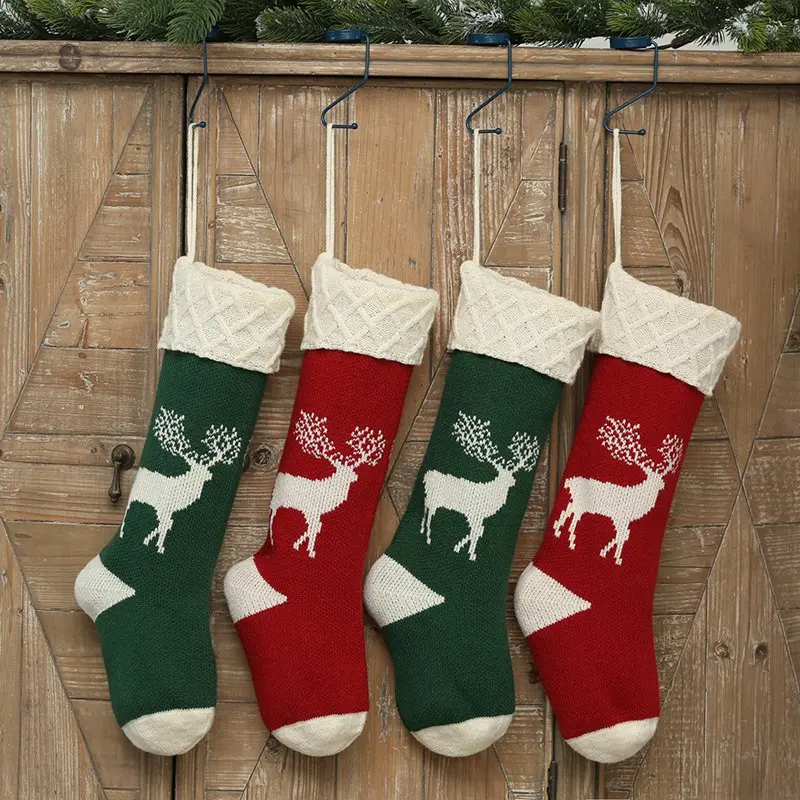 1pc Christmas Socks Deer Printed Knitted Acrylic Hosiery Gift Holder Tree Ornament Candy Present Stocking Fireplace Hanging 
1pc Christmas Socks Deer Printed Knitted Acrylic Hosiery Gift Holder Tree Ornament Candy Present Stocking Fireplace Hanging