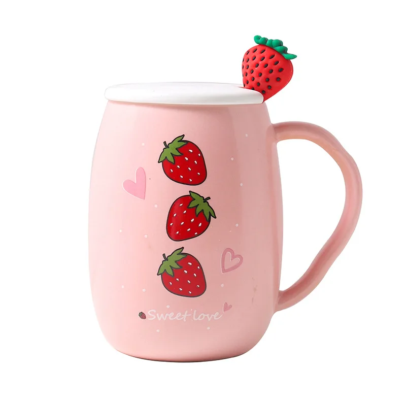 Pink Strawberry Ceramic Cup Korean Lovely Large Capacity Spoon With Lid Breakfast Milk Coffee Student Cup Holiday Gift
Pink Strawberry Ceramic Cup Korean Lovely Large Capacity Spoon With Lid Breakfast Milk Coffee Student Cup Holiday Gift