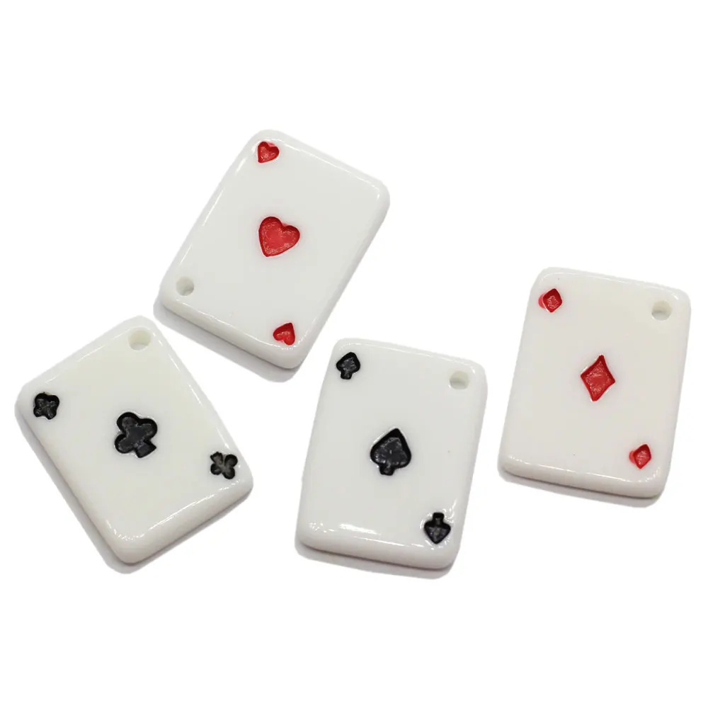 50/100pcs Good Quality Resin Poker Playing Card Charms Kawaii Game Playing Card Pendants Ornament For Earring Jewelry Making
50/100pcs Good Quality Resin Poker Playing Card Charms Kawaii Game Playing Card Pendants Ornament For Earring Jewelry Making