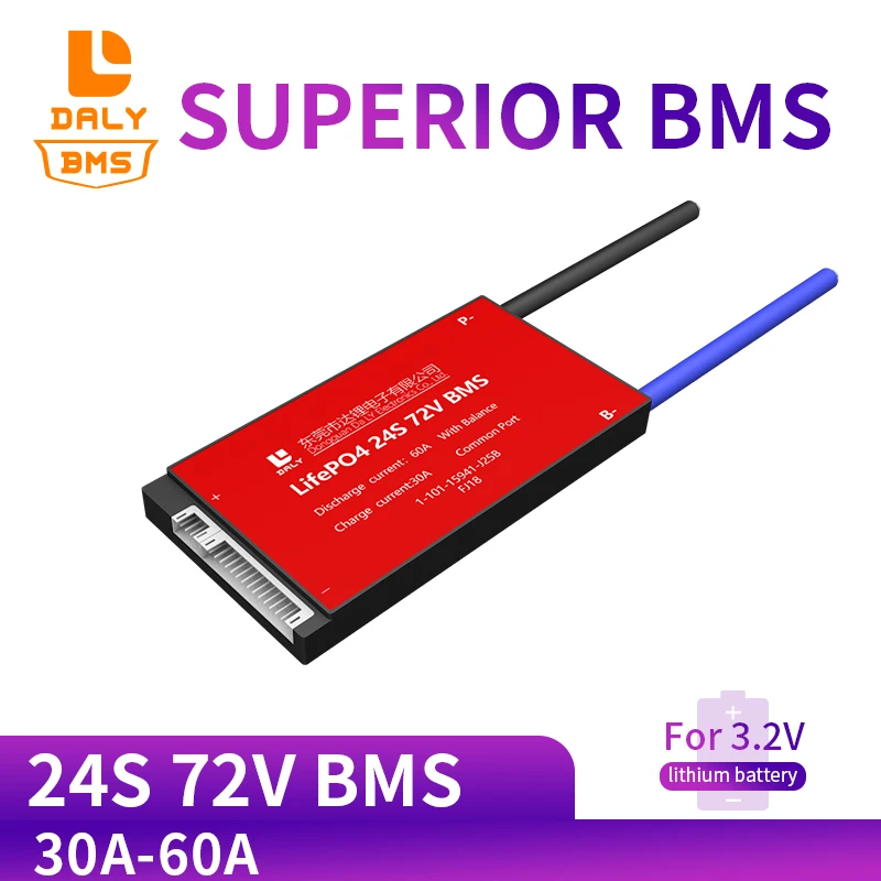 Система управления аккумулятором Daly 24S BMS 72V LiFePO4 Bms 24s 72V BMS 30A 40A 50A 60A с низким током для литиевой батареи
Система управления аккумулятором Daly 24S BMS 72V LiFePO4 Bms 24s 72V BMS 30A 40A 50A 60A с низким током для литиевой батареи