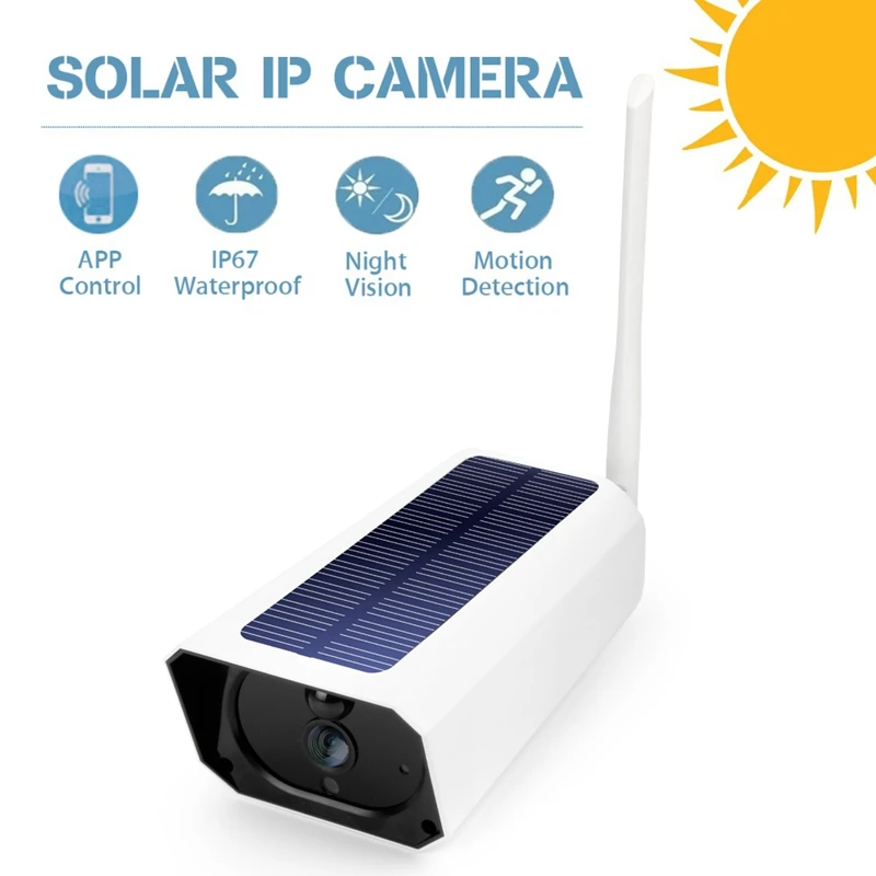Outdoor Security Camera 1080P Low Power Solar WiFi Camera Waterproof Two-Way Audio,PIR Motion Detection,Night Vision
Outdoor Security Camera 1080P Low Power Solar WiFi Camera Waterproof Two-Way Audio,PIR Motion Detection,Night Vision