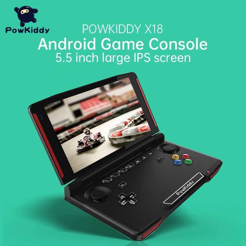 

Powkiddy X18 Andriod Handheld Game Console 5.5 Inch 1280*720 Screen MTK 8163 Quad Core 2G RAM 32G ROM Video Handheld Game Player