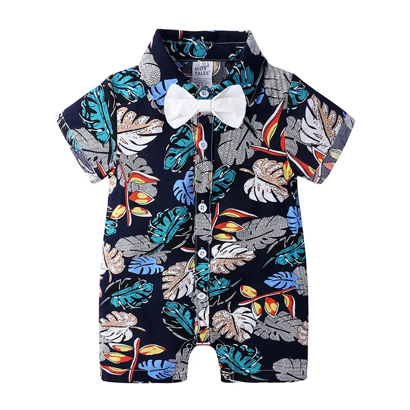 2020 Baby Summer Clothes Infant Kids Baby Boys Romper Leaf Print Bow Tie Turn-Down Collar Short Sleeve Jumpsuit
2020 Baby Summer Clothes Infant Kids Baby Boys Romper Leaf Print Bow Tie Turn-Down Collar Short Sleeve Jumpsuit