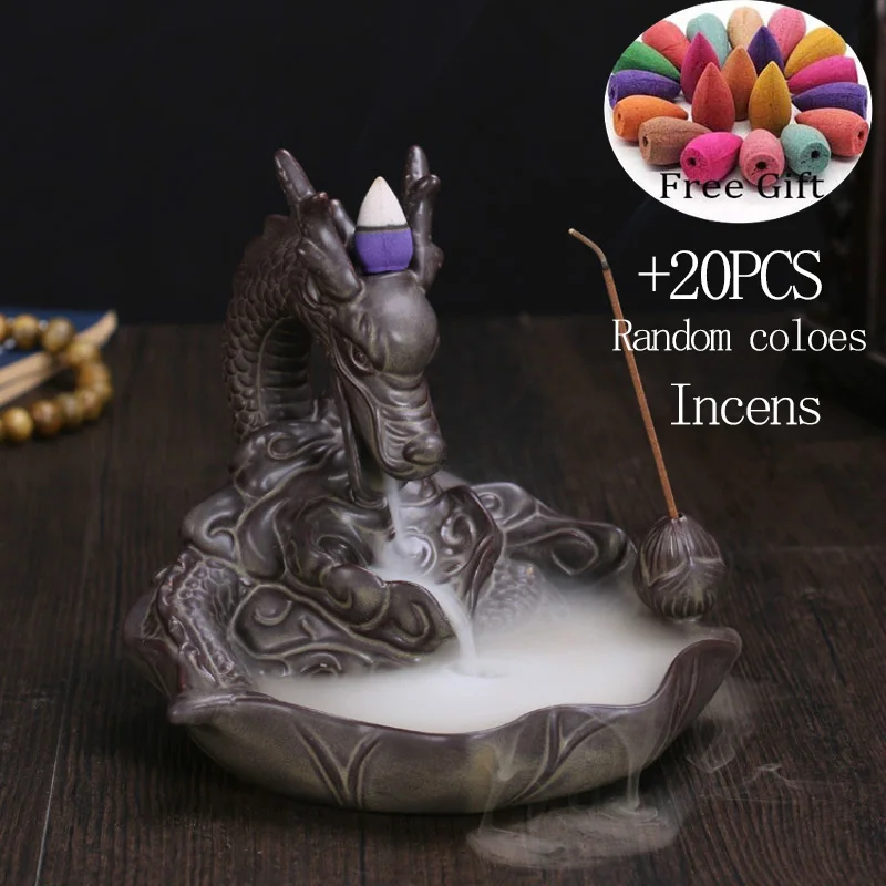 T фоновая благовония горелка дракон с 20 шт благовония конусы кенсер лучшее для домашнего декора Tearoom украшения 
T фоновая благовония горелка дракон с 20 шт благовония конусы кенсер лучшее для домашнего декора Tearoom украшения