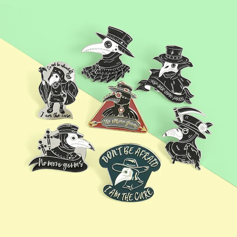 Plague Doctor Enamel Pins Beak Face Brooches Custom Badges for Bag Lapel Pins Buckle Cool Jewelry Gift for Nurse Friends
Plague Doctor Enamel Pins Beak Face Brooches Custom Badges for Bag Lapel Pins Buckle Cool Jewelry Gift for Nurse Friends