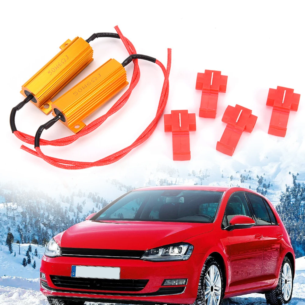 2Pcs Turn Signal License Lamp Load Resistor LED Car Light Resistance 50W 6ohm Load Resistors Decoder Resistor Interior
2Pcs Turn Signal License Lamp Load Resistor LED Car Light Resistance 50W 6ohm Load Resistors Decoder Resistor Interior