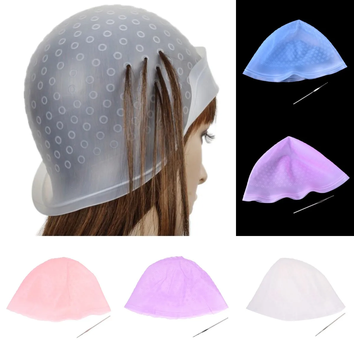 Reusable Hair Colouring Highlighting Dye Cap Frosting Tipping Color Styling Professional Tools Wholesale
Reusable Hair Colouring Highlighting Dye Cap Frosting Tipping Color Styling Professional Tools Wholesale