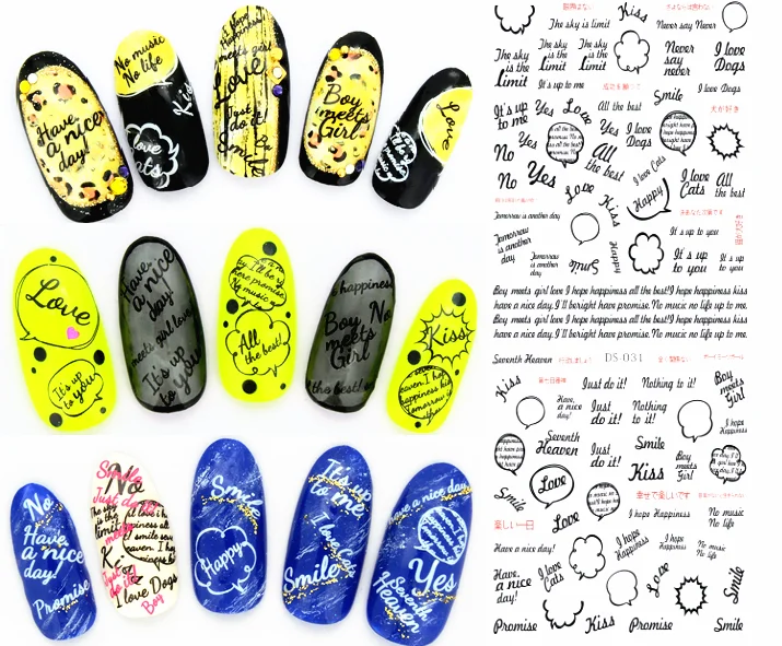DS031-060 Multi Color 2021 Nail Art Decoration Sticker Nails Wraps Styling Harajuku Elements Water Transfer Sticker
DS031-060 Multi Color 2021 Nail Art Decoration Sticker Nails Wraps Styling Harajuku Elements Water Transfer Sticker