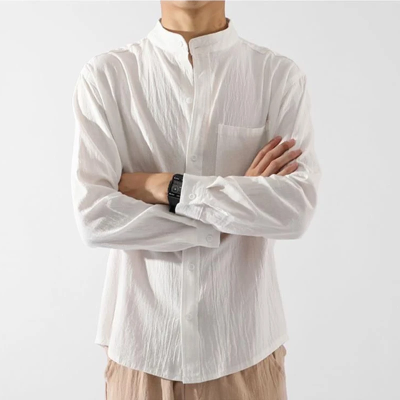 2021 Autumn Casual Simple Buttoned Tops Men Long Sleeve Turn-down Collar Shirt Streetwear Fashion Mens Basic Solid Color Shirts
2021 Autumn Casual Simple Buttoned Tops Men Long Sleeve Turn-down Collar Shirt Streetwear Fashion Mens Basic Solid Color Shirts
