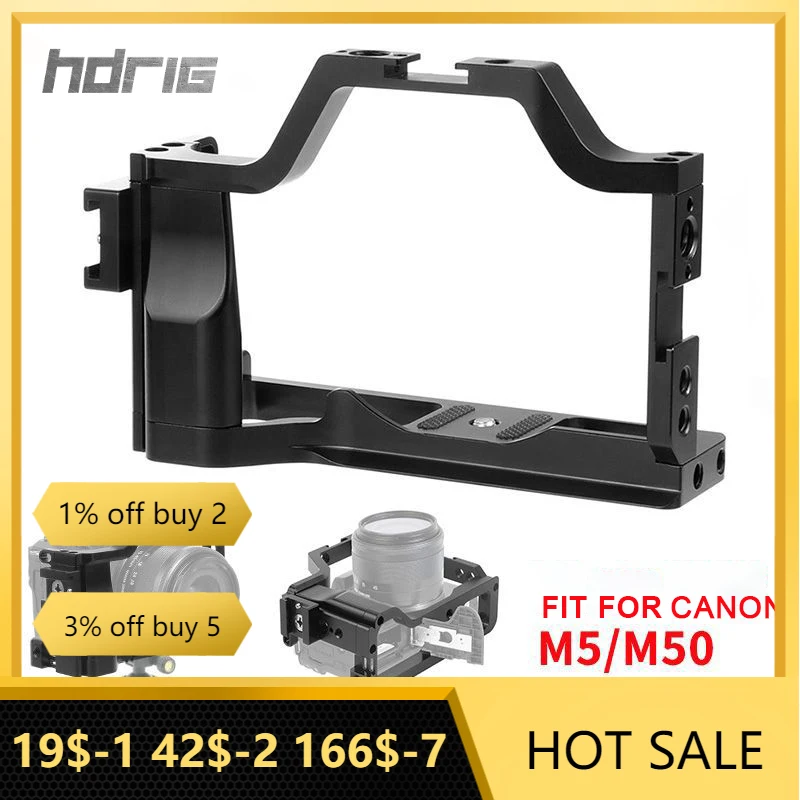 HDRIG EOS M50 Cage With Three Cold Shoe Mount Adapter For Canon Eos M50 M5 Camera Photo Studio Dslr Camera Accessory
HDRIG EOS M50 Cage With Three Cold Shoe Mount Adapter For Canon Eos M50 M5 Camera Photo Studio Dslr Camera Accessory