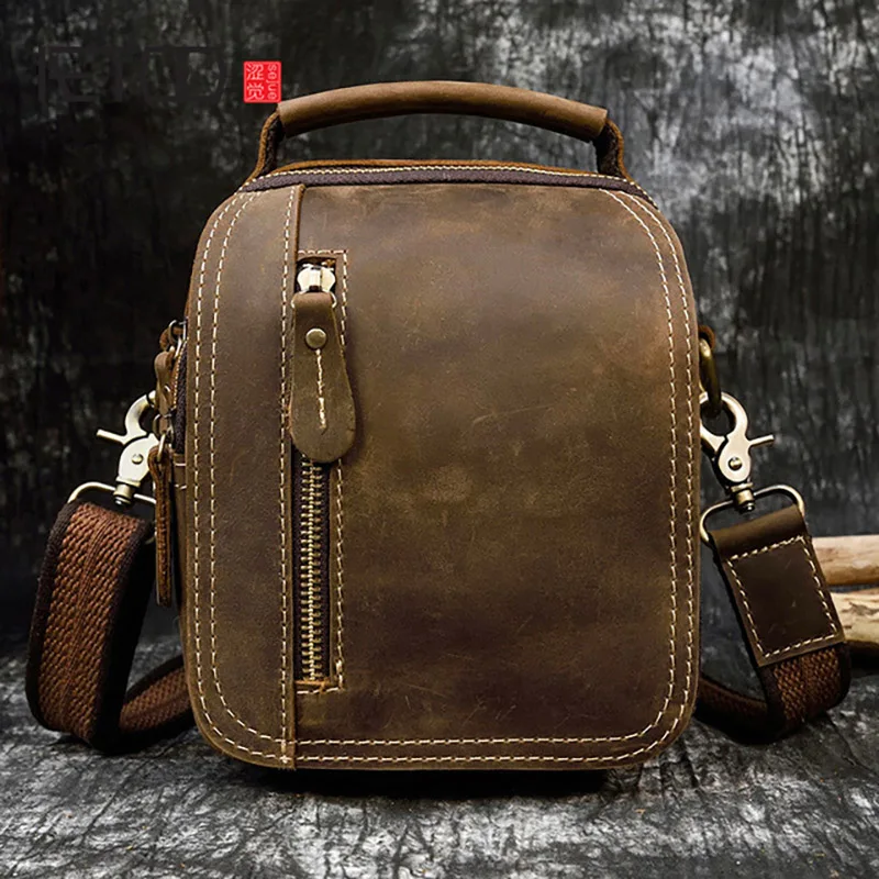 AETOO Retro crazy horse leather men's messenger bag, first layer cowhide shoulder bag, leather men's bag
AETOO Retro crazy horse leather men's messenger bag, first layer cowhide shoulder bag, leather men's bag