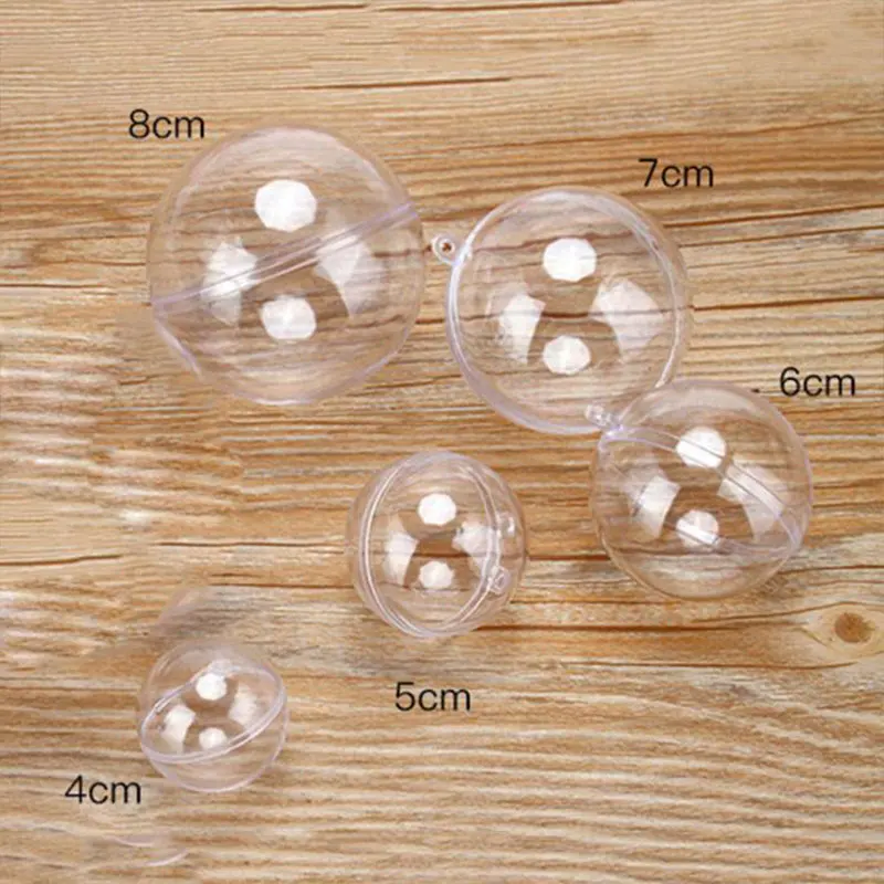 

10pcs/lot 30mm Acrylic Transparent Hanging Balls Sphere Baubles For Hogar Decoration decorazioni natalizie