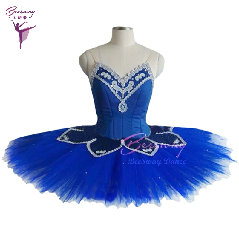 

blue Ballerina Competition Bluebird Variation Ballet Pancake Tutu Professional Ballet Tutu dress ballet dance costume for girl