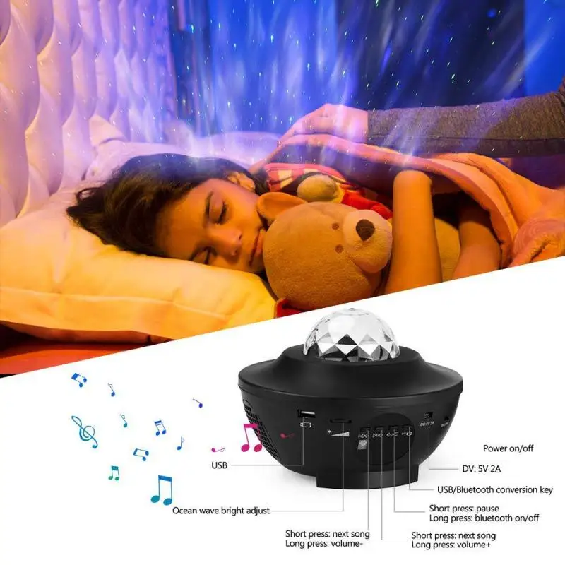 Galaxy Projector Star Starry Sky LED Night Light LED Atmosphere Lamp Projector Gypsophila Projector Lamp Bluetooth Music Player
Galaxy Projector Star Starry Sky LED Night Light LED Atmosphere Lamp Projector Gypsophila Projector Lamp Bluetooth Music Player
