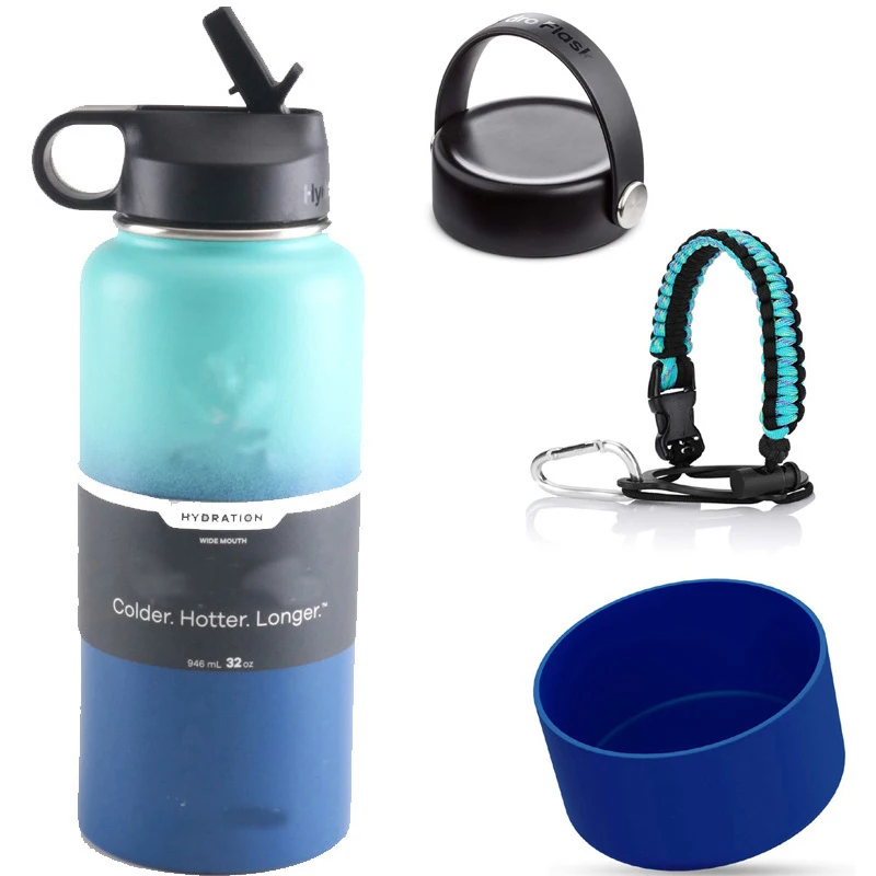 18oz 32oz 40oz HydroFlask Water Bottle Vacuum Insulated Wide Mouth Stainless Steel Water Bottle With Paracord handle And bottom
18oz 32oz 40oz HydroFlask Water Bottle Vacuum Insulated Wide Mouth Stainless Steel Water Bottle With Paracord handle And bottom