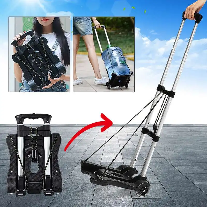 40kg Heavy Duty Foldable Hand Sack Wheel Trolley Folding Truck Barrow Cart Travel Luggage Shopping Cart Portable Home Use Car
40kg Heavy Duty Foldable Hand Sack Wheel Trolley Folding Truck Barrow Cart Travel Luggage Shopping Cart Portable Home Use Car