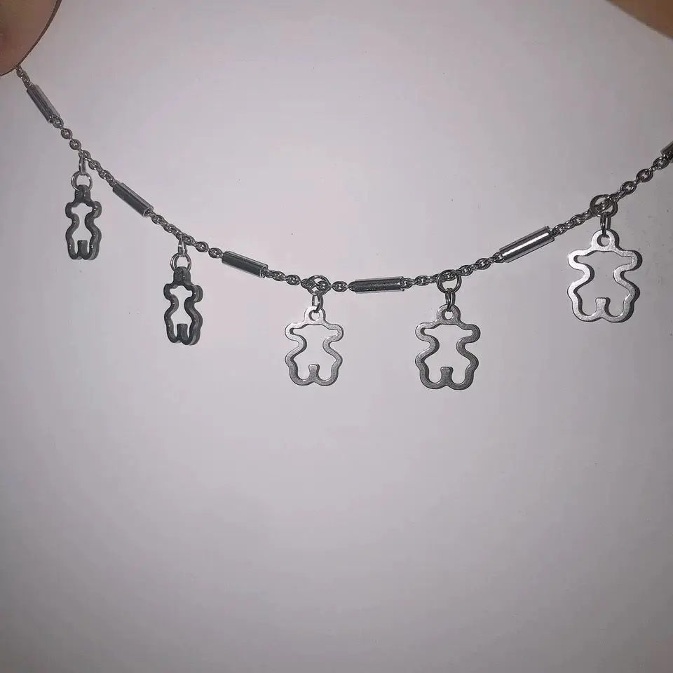 Little Bear Bracelet Bracelet Simple Frosty Terroir Cool Bengdi Soft Girl Cool Girl Cute Titanium Steel Little Bear Hollow Brace
Little Bear Bracelet Bracelet Simple Frosty Terroir Cool Bengdi Soft Girl Cool Girl Cute Titanium Steel Little Bear Hollow Brace