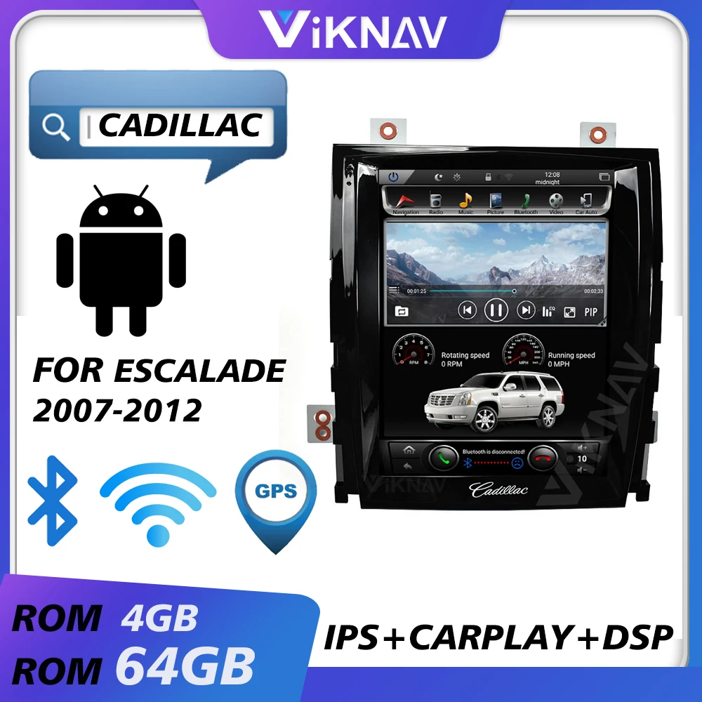 

car gps navigation multimedia player for cadillac escalade 2007-2012 android radio car audio head unit hd touch screen autoradio