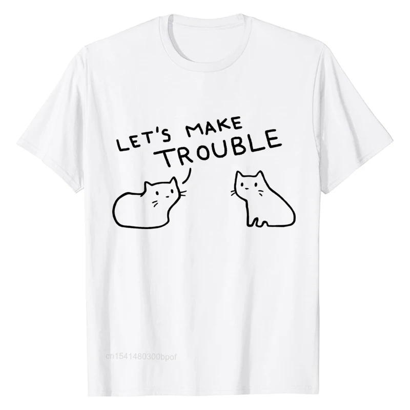 Party O-Neck T-Shirts for Men Let's Make Trouble T-Shirts New Arrival Oversized Fashionable Leisure Men's T-Shirt Pure Cotton
Party O-Neck T-Shirts for Men Let's Make Trouble T-Shirts New Arrival Oversized Fashionable Leisure Men's T-Shirt Pure Cotton