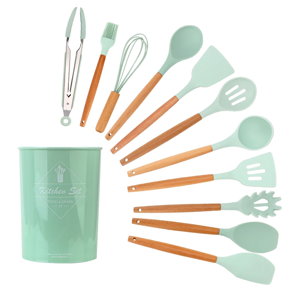 Wooden Handle Kitchenware Set Cooking Tools Kitchen Utensil Set Silicone 12Pcs/set Kitchen Tools
Wooden Handle Kitchenware Set Cooking Tools Kitchen Utensil Set Silicone 12Pcs/set Kitchen Tools