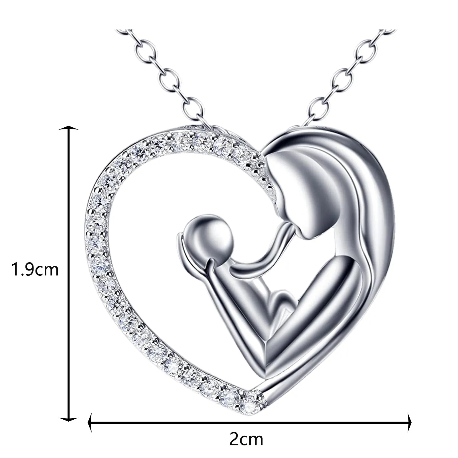 Necklace For Women Gifts For Mum Sterling Silver Mother Daughter Love Heart Necklace PendantJewelry Gifts 2021 
Necklace For Women Gifts For Mum Sterling Silver Mother Daughter Love Heart Necklace PendantJewelry Gifts 2021