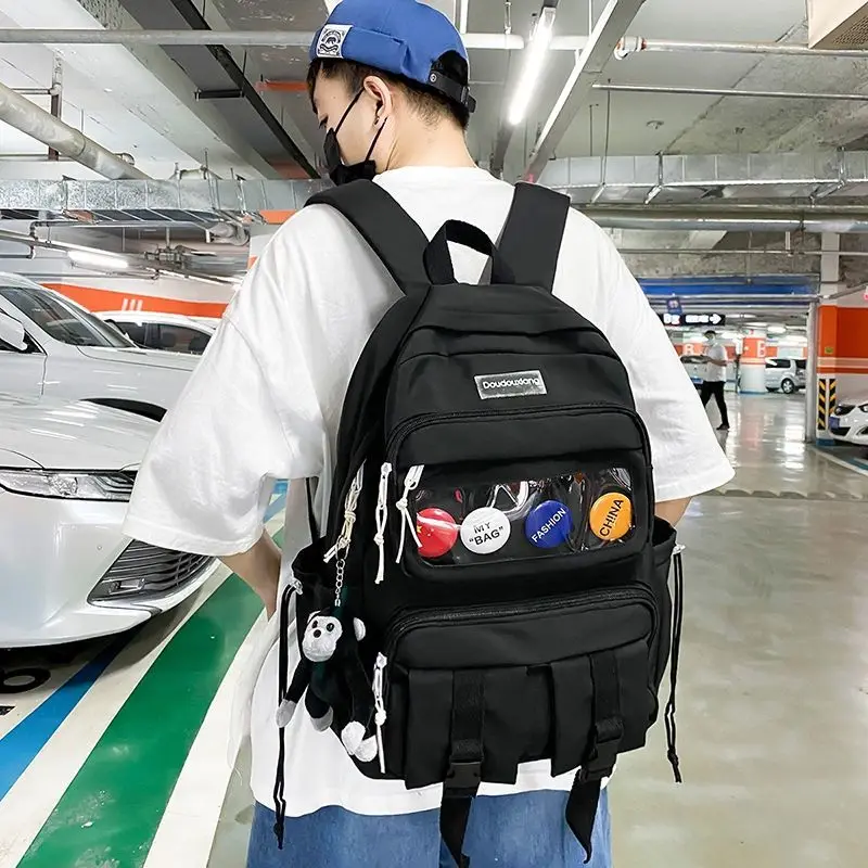 2021 new fashion Korean kawaii backpack solid color double pocket large capacity lovers backpack women waterproof nylon bag
2021 new fashion Korean kawaii backpack solid color double pocket large capacity lovers backpack women waterproof nylon bag
