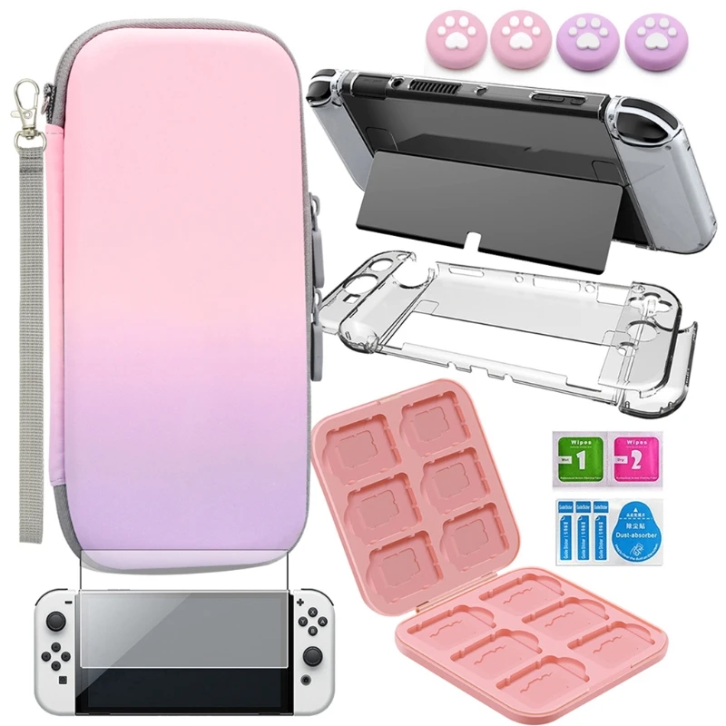 KX4A For Switch OLED Host Portable Hard Storage Bag Shell Cover Carrying Case,Tempered Film and ThumbStick Grips
KX4A For Switch OLED Host Portable Hard Storage Bag Shell Cover Carrying Case,Tempered Film and ThumbStick Grips