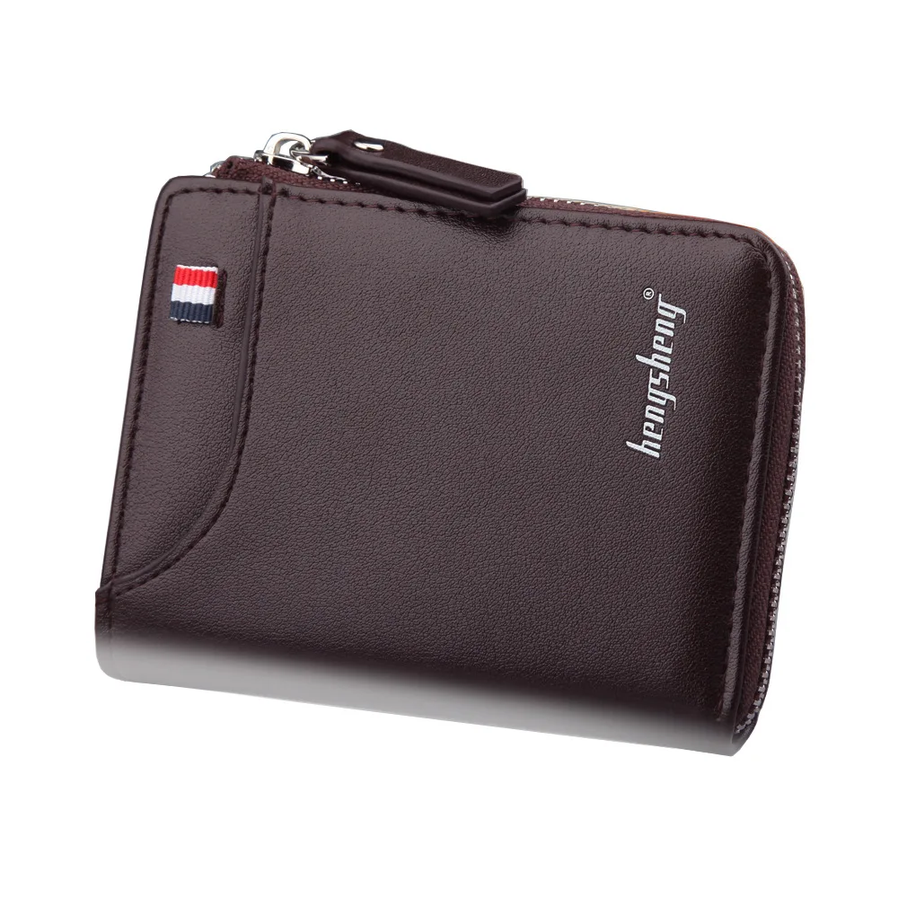 wallet for men short Casual carteras Short Wallets PU Leather Male billetera hombre luxury small Zipper coins bag cartera hombr | Багаж и