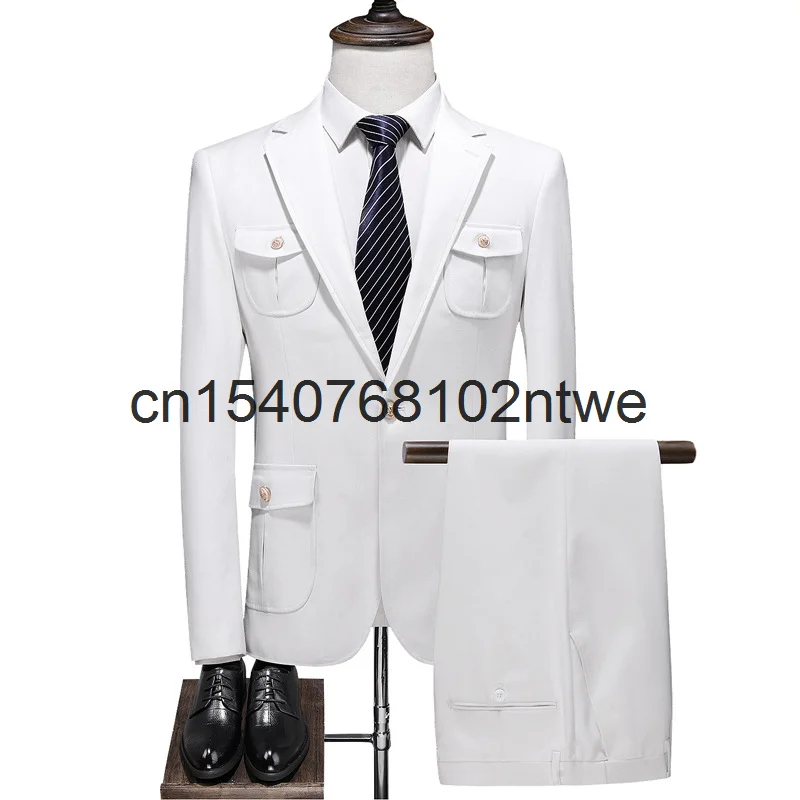 Мужской белый костюм из двух предметов, костюм для банкета и выступления, облегающий Свадебный костюм, модный мужской костюм-Лучший человек...
Мужской белый костюм из двух предметов, костюм для банкета и выступления, облегающий Свадебный костюм, модный мужской костюм-Лучший человек...