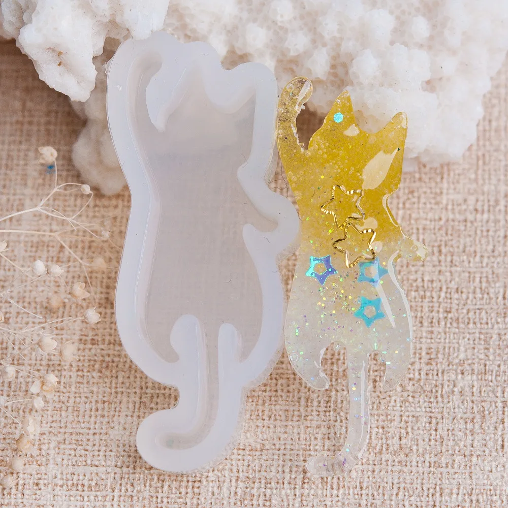 Cat Animal White Silicone Molds Epoxy Resin Key Chain Charms Shiny Mold DIY Jewelry Craft Tool 50mm(2") x 22mm( 7/8"), 1 Piece
Cat Animal White Silicone Molds Epoxy Resin Key Chain Charms Shiny Mold DIY Jewelry Craft Tool 50mm(2") x 22mm( 7/8"), 1 Piece