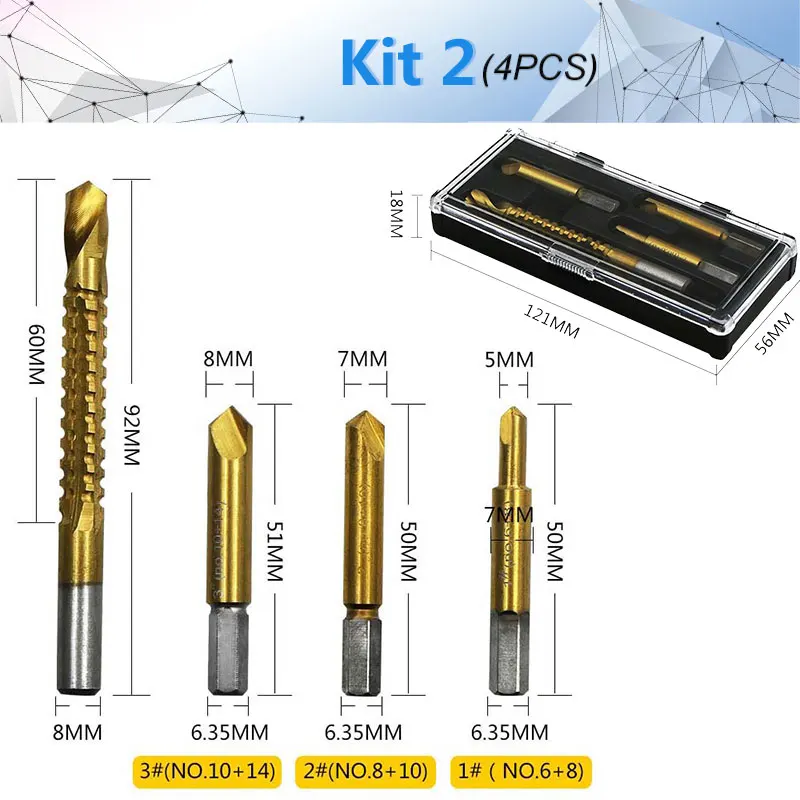 NEWONE 4pcs High Speed Steel Broken Screw Remover Bit Bolt Extractor Removing Tool, Screw Remover, HSS Screw Drill Extractor
NEWONE 4pcs High Speed Steel Broken Screw Remover Bit Bolt Extractor Removing Tool, Screw Remover, HSS Screw Drill Extractor
