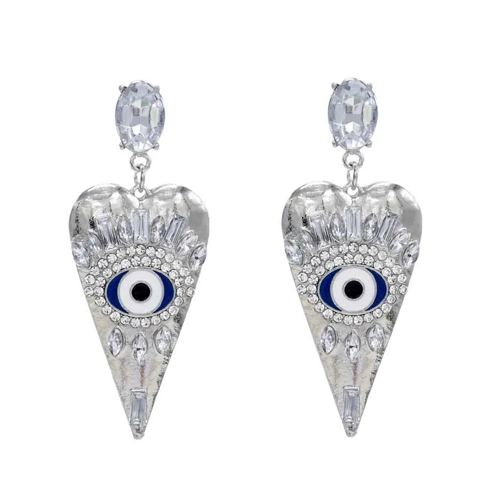 Golden Silver Heart Metal Crystal Oil Drop Evil Eye-Shaped Long Drop Earrings For Women Bohemian Party Novelty Jewelry Gift
Golden Silver Heart Metal Crystal Oil Drop Evil Eye-Shaped Long Drop Earrings For Women Bohemian Party Novelty Jewelry Gift