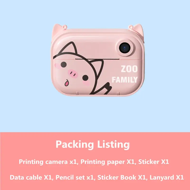 Kids HD DIY Instant Print Camera Thermal Printing Printer Camera Printer with Sticker for Children Baby Gifts Toy
Kids HD DIY Instant Print Camera Thermal Printing Printer Camera Printer with Sticker for Children Baby Gifts Toy