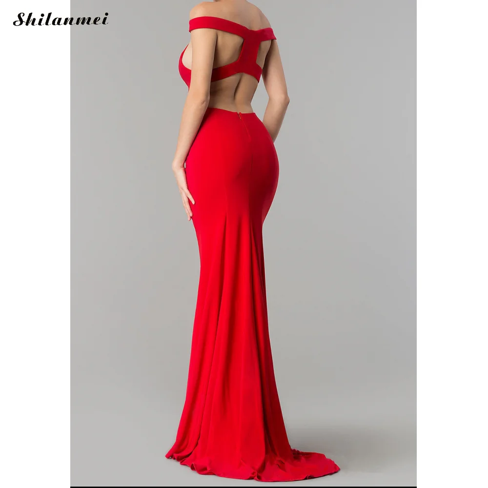 Elegant Sexy Evening Party Dress Hollow Out Robe Femme Dress Club Formal Women Off Shoulder Backless Long Floor Length Vestidos
Elegant Sexy Evening Party Dress Hollow Out Robe Femme Dress Club Formal Women Off Shoulder Backless Long Floor Length Vestidos