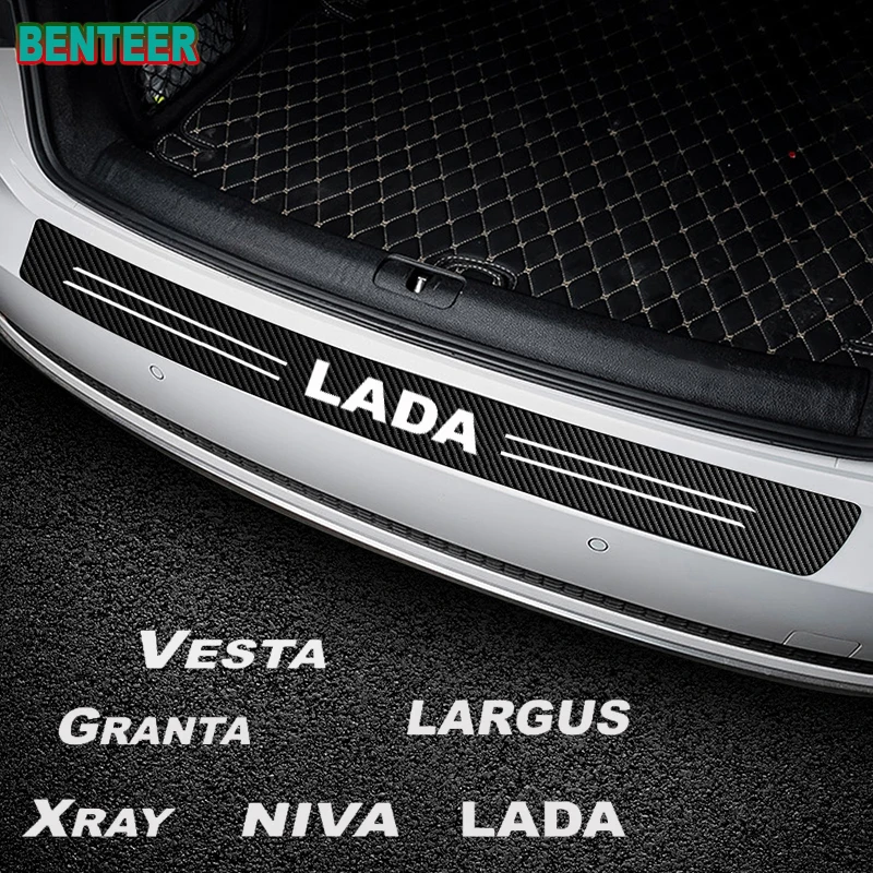 Carbon Fiber Car Rear Bumper Protect Sticker For Lada Vesta Xray Largus Granta NIVA
Carbon Fiber Car Rear Bumper Protect Sticker For Lada Vesta Xray Largus Granta NIVA