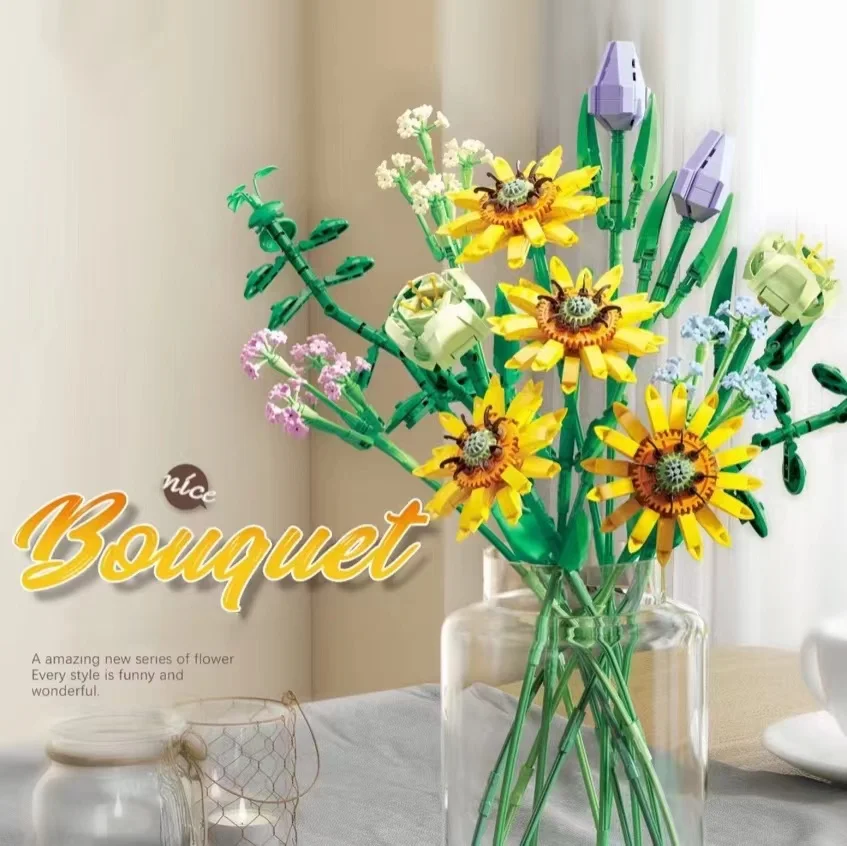 Creative Expert DIY 10280 Flowers Bouquet Sunflower Rose Friends Moc Potted Plants Building Blocks City Friend Toys For Girls
Creative Expert DIY 10280 Flowers Bouquet Sunflower Rose Friends Moc Potted Plants Building Blocks City Friend Toys For Girls