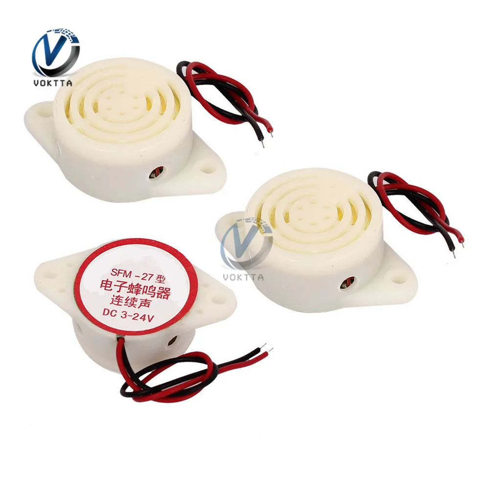 2Pcs DC 3-24V SFM-27 Intermittent Beep Alarm Electronic Buzzer Sounder 90DB Electronic Buzzer Sounder Kit Dropshipping Whosale
2Pcs DC 3-24V SFM-27 Intermittent Beep Alarm Electronic Buzzer Sounder 90DB Electronic Buzzer Sounder Kit Dropshipping Whosale