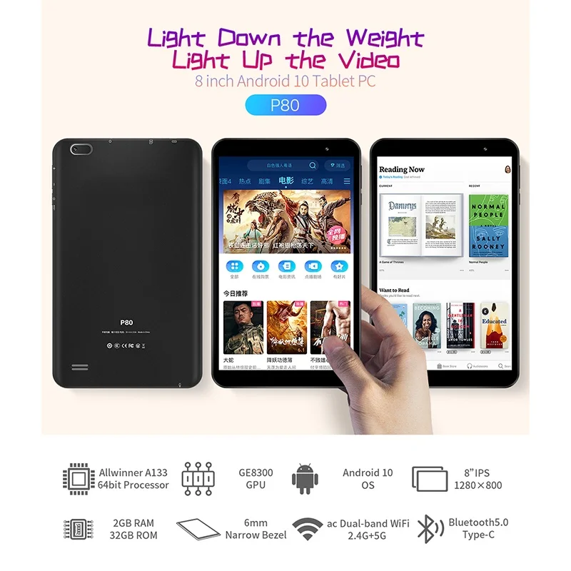 Планшет на Android 10, 8 дюймов, 2 Гб ОЗУ 32 Гб ПЗУ, Allwinner A133 1280X80 0 IPS, четырехъядерный, Двойной Wi-Fi, Bluetooth 5,0, планшетный ПК
Планшет на Android 10, 8 дюймов, 2 Гб ОЗУ 32 Гб ПЗУ, Allwinner A133 1280X80 0 IPS, четырехъядерный, Двойной Wi-Fi, Bluetooth 5,0, планшетный ПК
